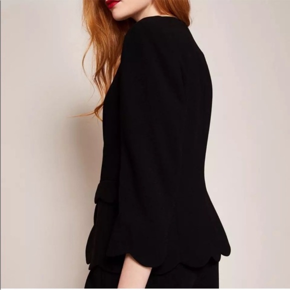 Ted Baker Black Scalloped Blazer size 4 - Picture 2 of 12